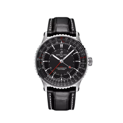 breitling navitimer automatic 41 gmt stainless steel men's watch_2