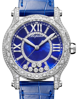 chopard happy sport joaillerie 18k white gold & diamonds lady's watch