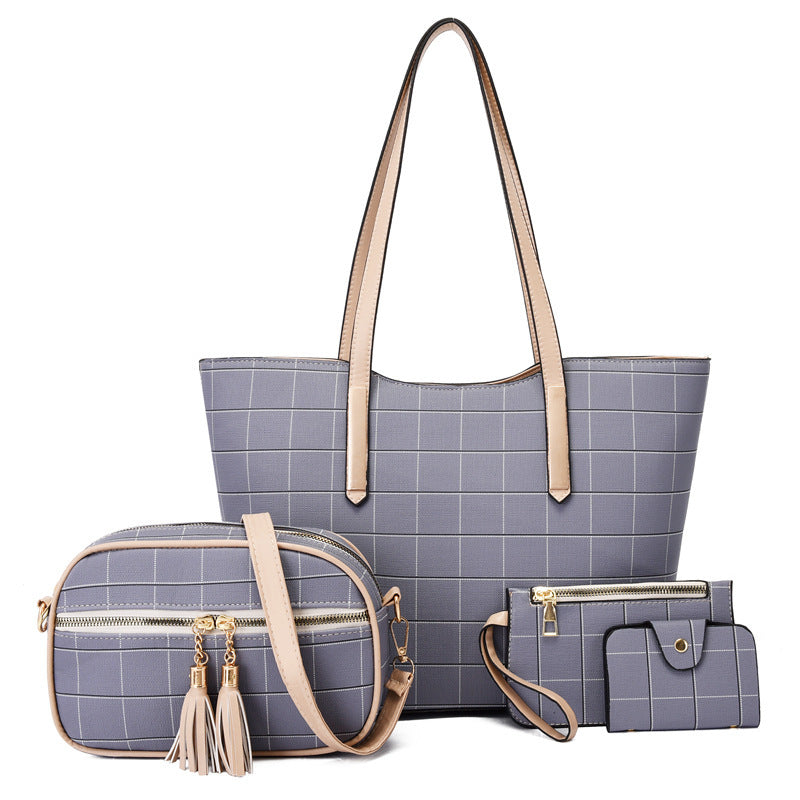 4-Piece Women’s Bag Set – Korean Fashion Shoulder & Crossbody