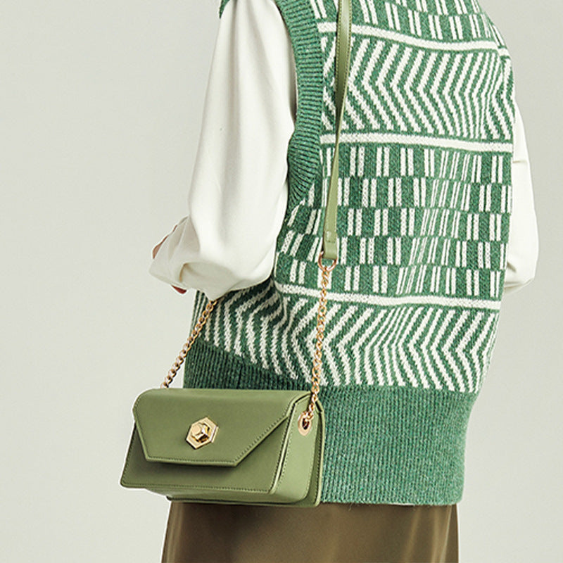 Fashion Simple Chain Small Square Bag – Elegant Commuter Women's Shoulder Bag