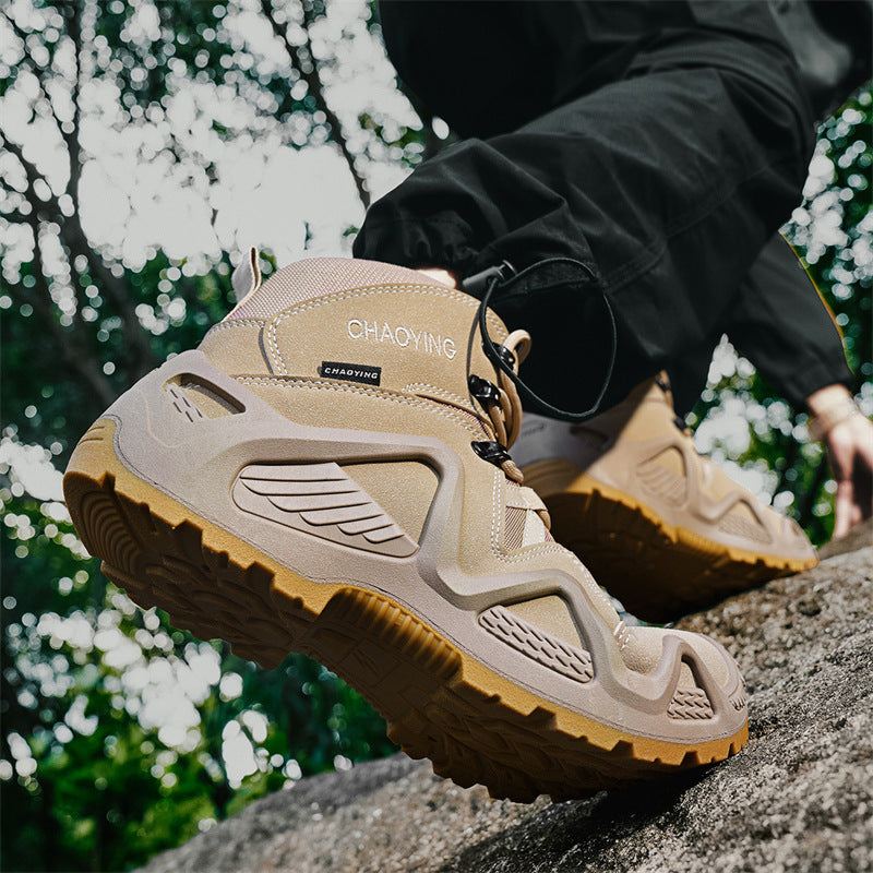 Men’s High-top Tactical Boots – Wear-resistant Outdoor Desert Combat Shoes