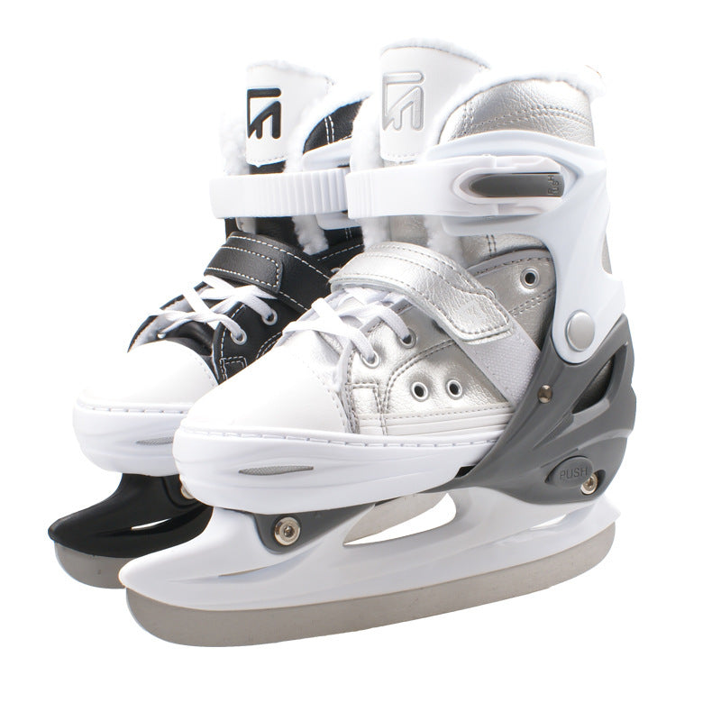 Unisex Ice Skates – Simple Warm Design, All-match Winter Style