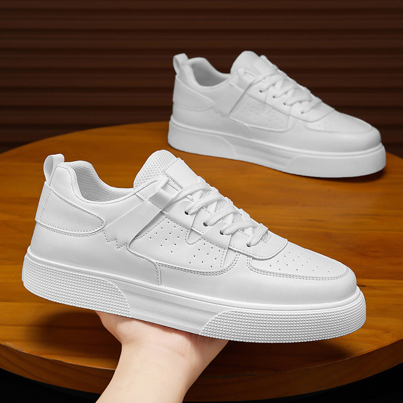 Men’s Breathable White Sneakers – Comfortable Casual Sports Shoes
