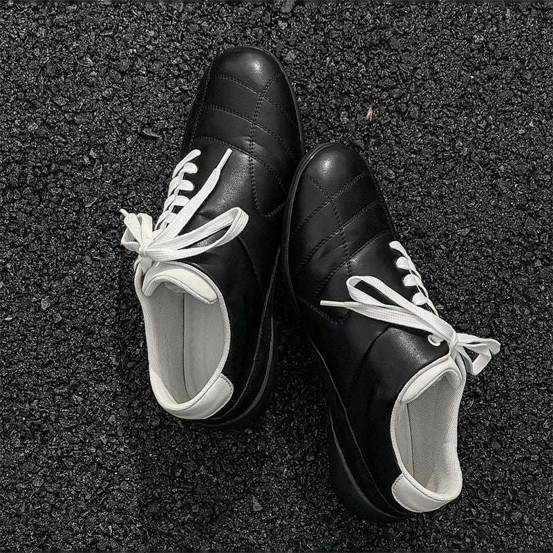 Men's Retro Oblique Lace-Up Sneakers – Flat Sports Casual Shoes