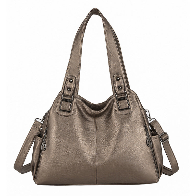 Fashionable All-Match Leather Bag – Women’s Hand-Carry & Crossbody