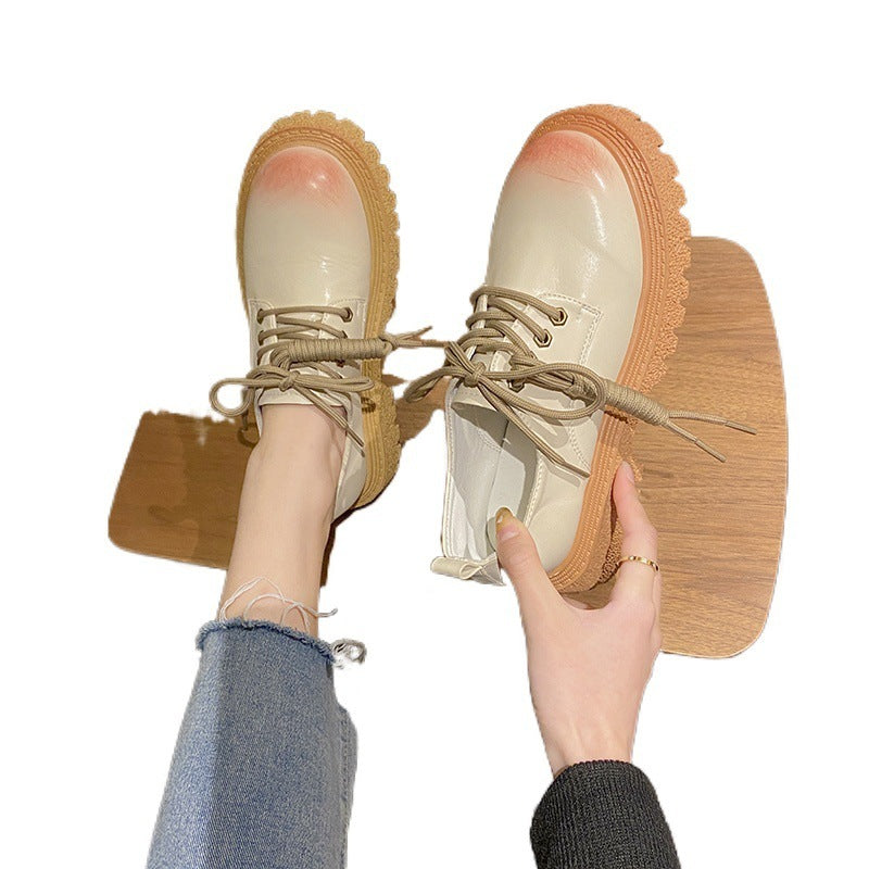 British Style Small Leather Shoes Women Spring New