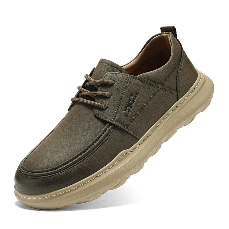 Men’s Autumn Casual Leather Shoes – Lightweight All-Match Fashion Sneakers