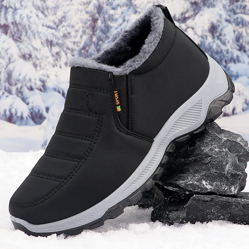 Men’s Fleece-lined Snow Boots – Warm Cotton-padded Winter Shoes