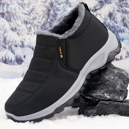 Men’s Fleece-lined Snow Boots – Warm Cotton-padded Winter Shoes