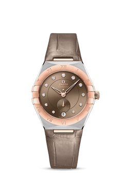 omega constellation co-axial master chronometer small seconds stainless steel & sedna? gold & diamonds lady?s watch_3