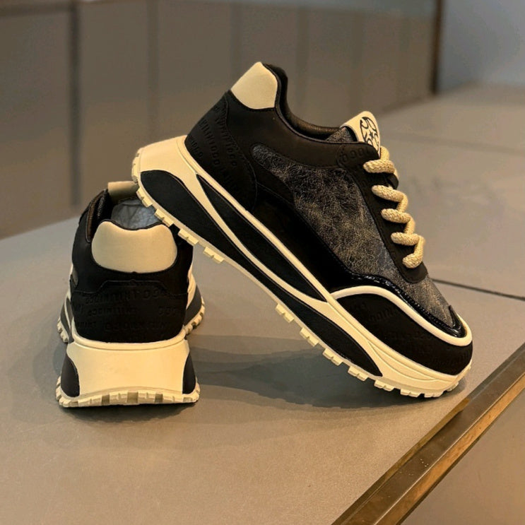 Men’s Retro Daddy Shoes – Thick Bottom Wear-resistant Sneakers