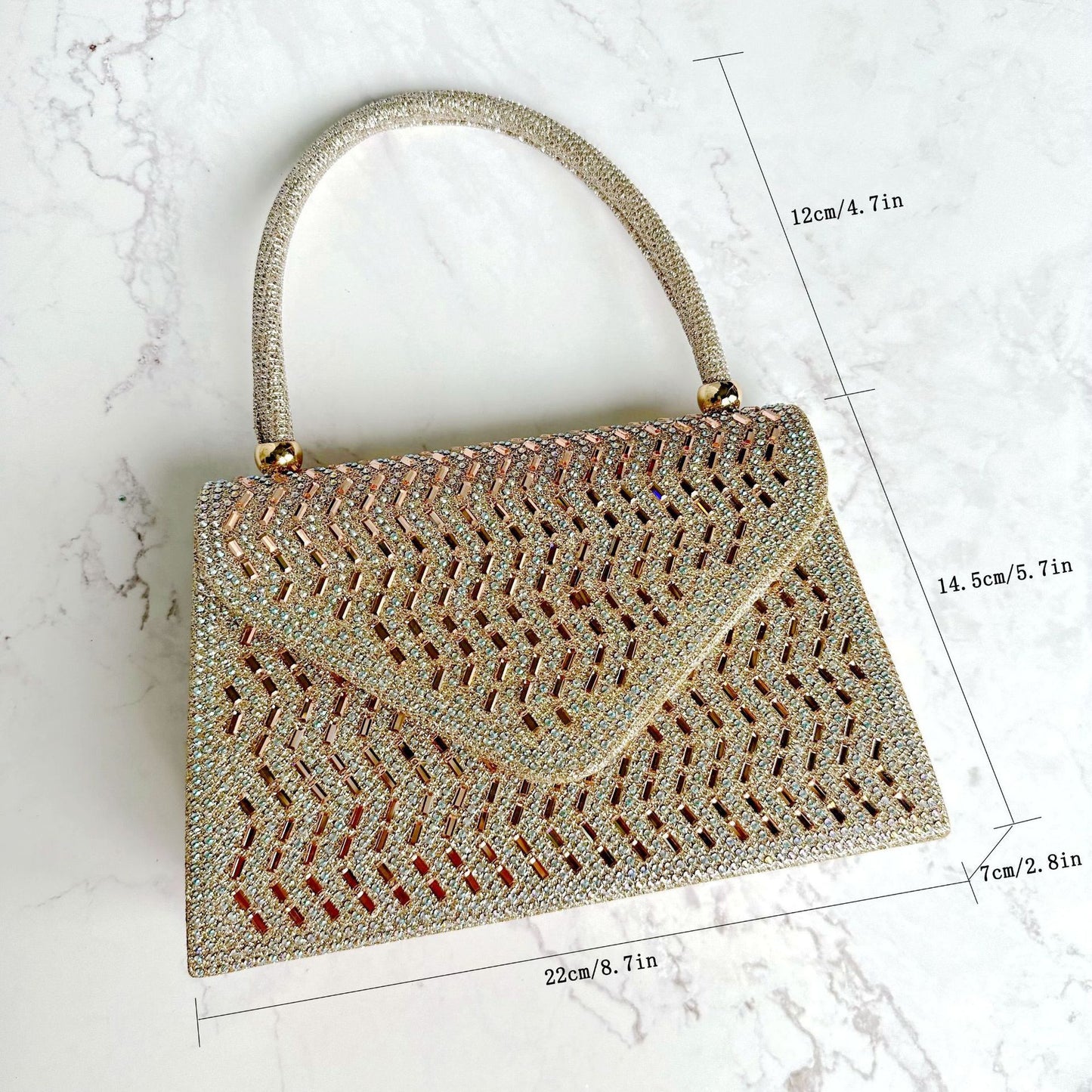 Women’s Rhinestone Clutch – Luxury Dinner Party Handbag