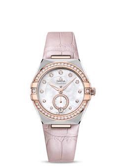 omega constellation co-axial master chronometer small seconds stainless steel & sedna? gold & diamonds lady?s watch_1