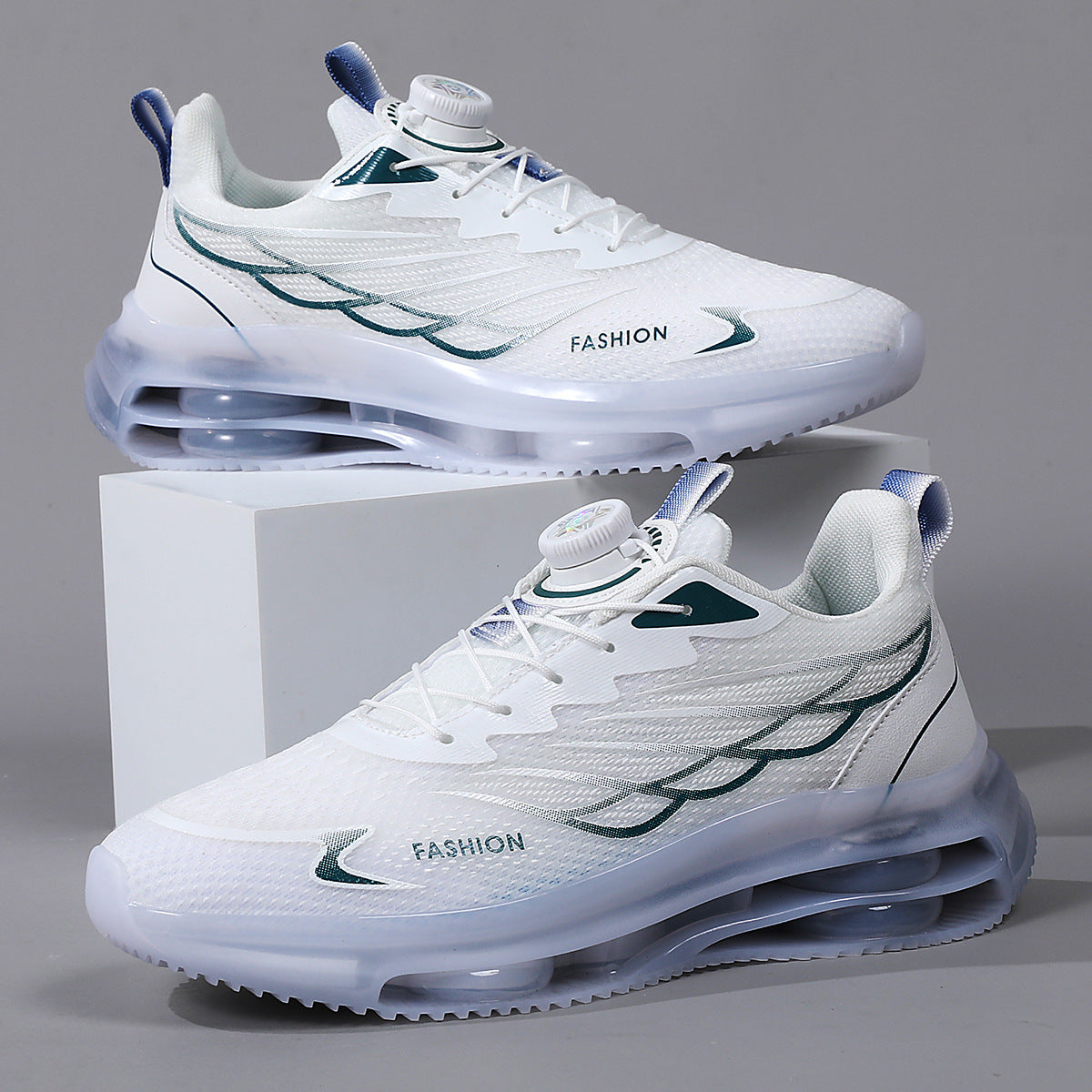 Youth Rotating Button Running Shoes – Casual Sports Sneakers