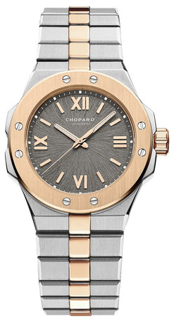 chopard alpine eagle stainless steel & 18kt rose gold lady's watch