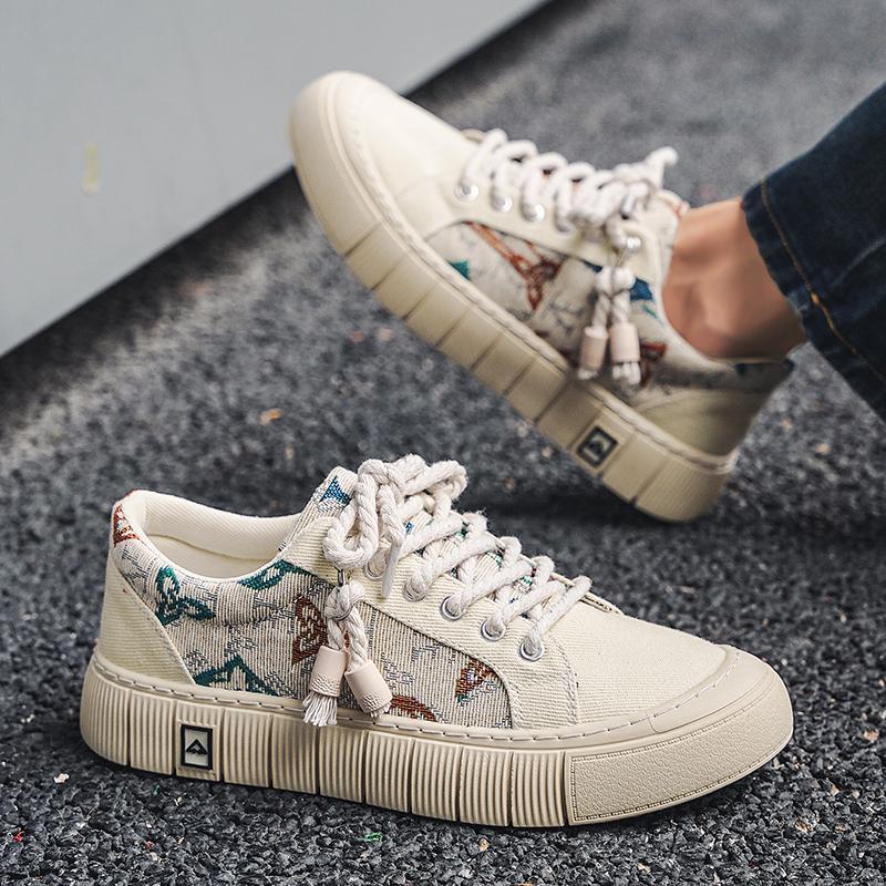 Men’s Trendy Canvas Sneakers – Wild Style, All-season Comfort