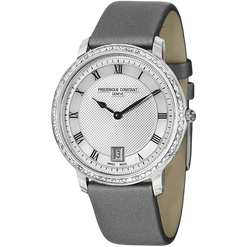 frederique constant slimline stainless steel & diamonds lady's watch
