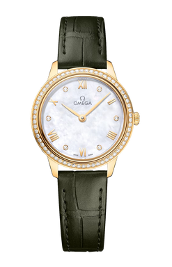 omega de ville prestige 18k yellow gold lady's watch