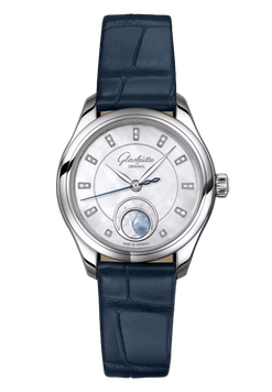glashutte original serenade luna moon phase stainless steel & diamonds lady's watch_1