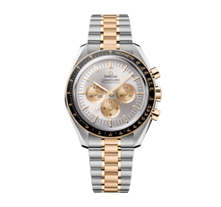 omega speedmaster moonwatch professional chronograph stainless steel & 18k moonshine? gold & ceramic men's watch_1