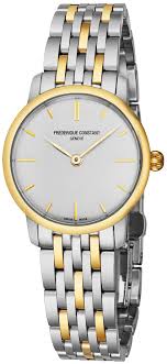 frederique constant slim line stainless steel lady's watch
