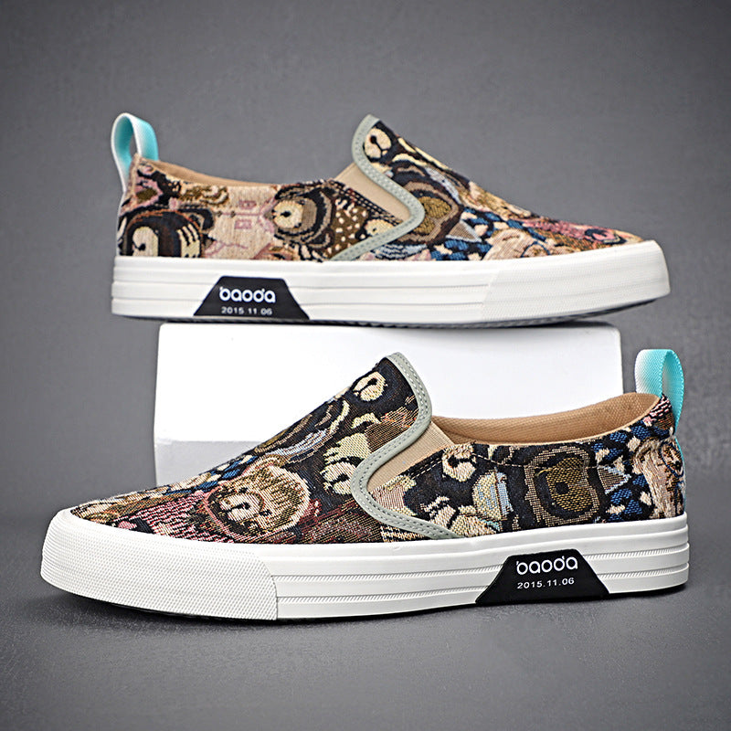 Men’s Breathable Slip-on Shoes – Trendy Lazy Casual Sneakers