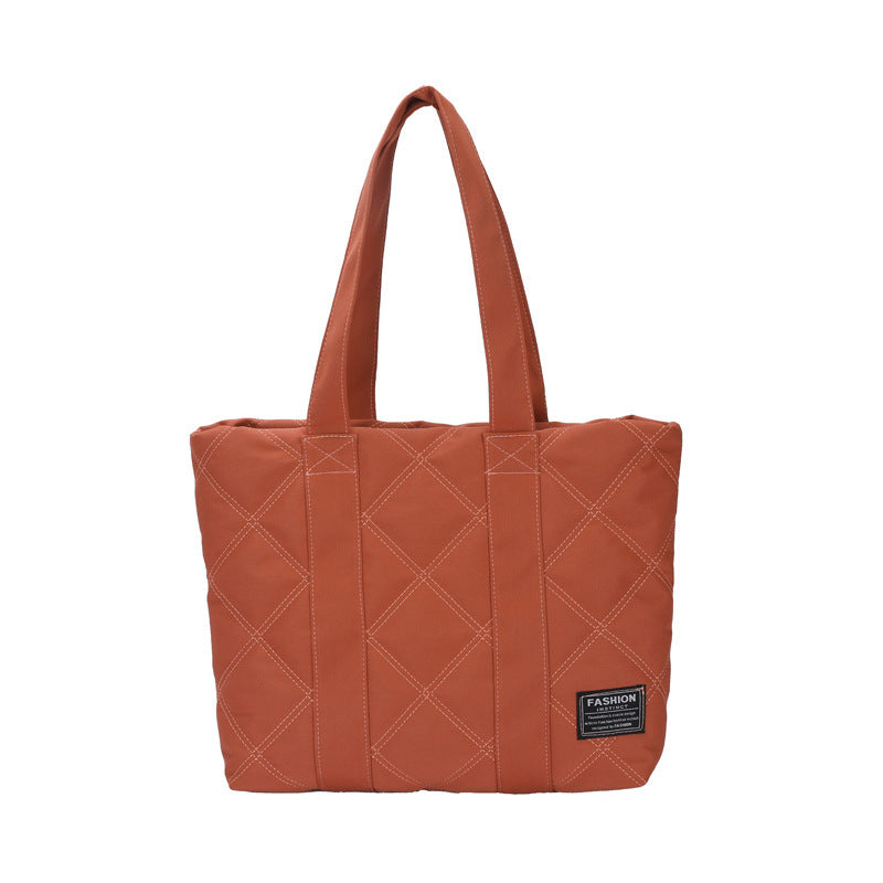 Women’s Commuter Hand-Carry Bag – Big Diamond Quilted Tote