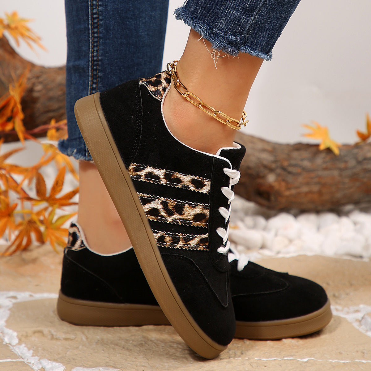 Women's Leopard Print Casual Shoes | Vintage Fashion Versatile Sneakers