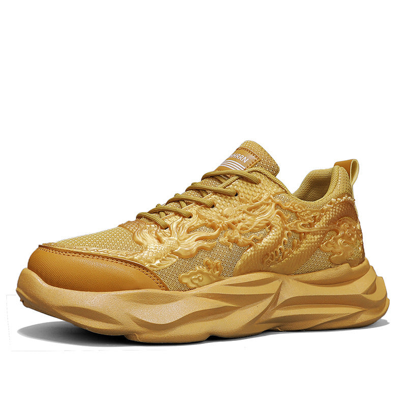 Men’s Chinese Loong Sneakers – Breathable Fly Knit Casual Style