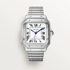 cartier santos stainless steel men's watch