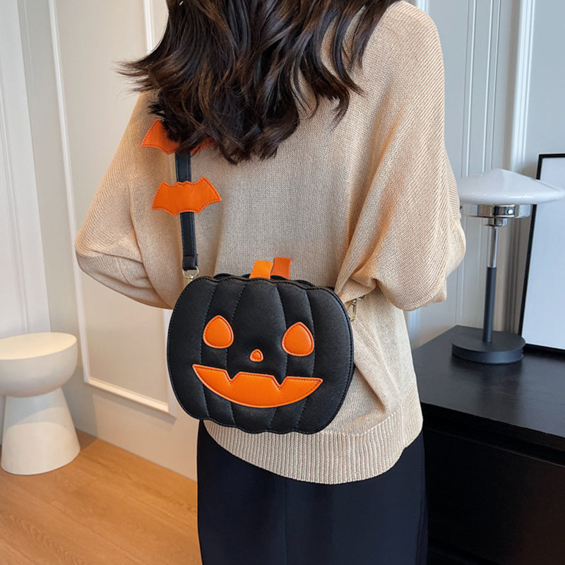 Women’s Halloween Shoulder Bag – Pumpkin Cartoon Personalized Bag