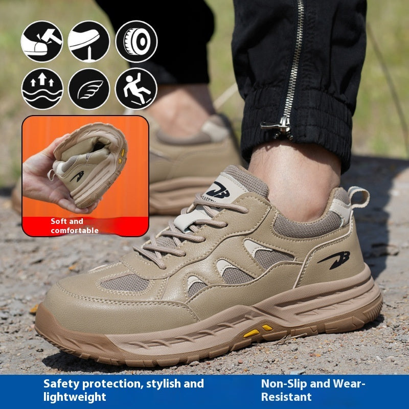 Summer Safety Work Shoes – Anti-Smashing, Anti-Penetration & Breathable Sweat-Absorbing Footwear for Men