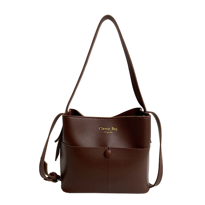 Fashion Net Red Retro Bucket Bag for Women