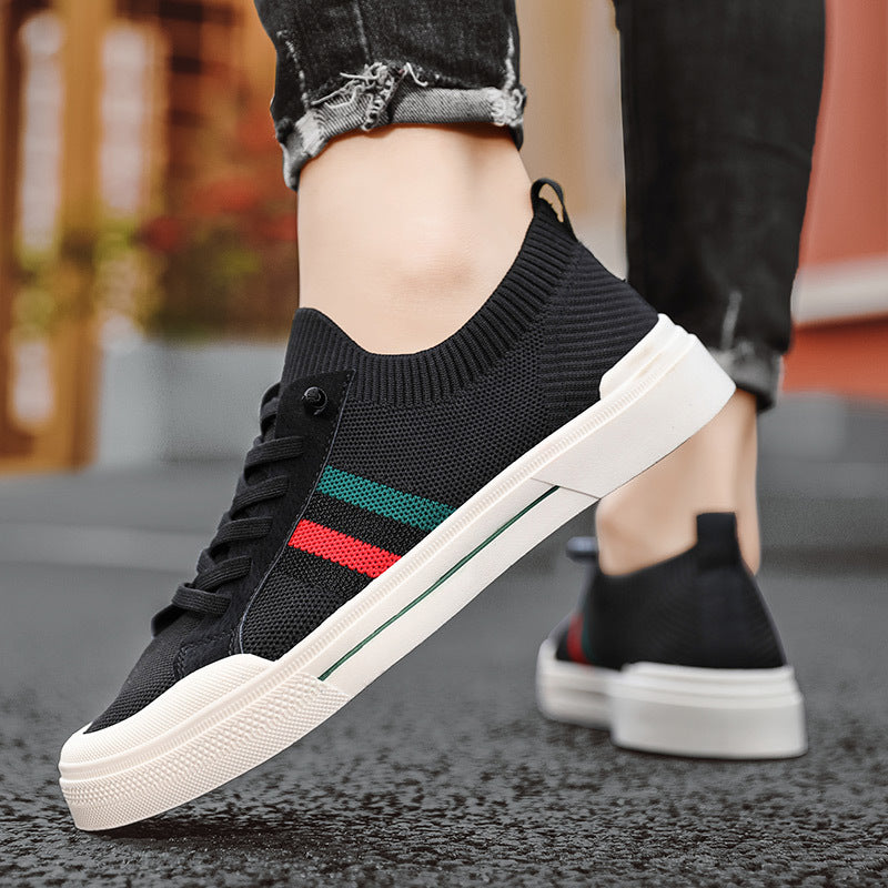 Men’s Breathable Knitted Mesh Sneakers – Lightweight Casual Shoes