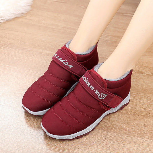 Winter Old Beijing Cotton Shoes Women Plus Cashmere