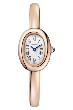 cartier baignoire 18k rose gold lady's watch