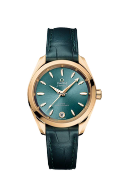 omega seamaster aqua terra 18k moonshine? gold lady's watch