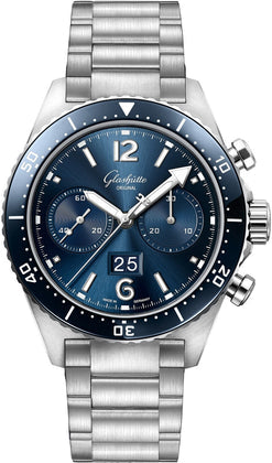 glashutte original spezialist seaq chronograph stainless steel men's watch