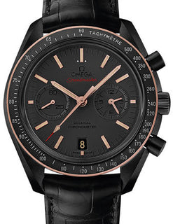 omega speedmaster dark side of the moon chronograph black ceramic & 18k sedna?gold men's watch