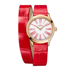 omega de ville mini tr?or 18k moonshine? gold & diamonds lady's watch_5