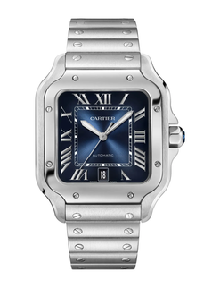 cartier santos de cartier stainless steel men's watch