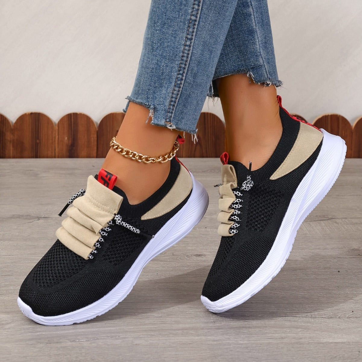 Casual Non-slip Running Shoes | Wear-resistant Flat Heel Round Toe Sneakers