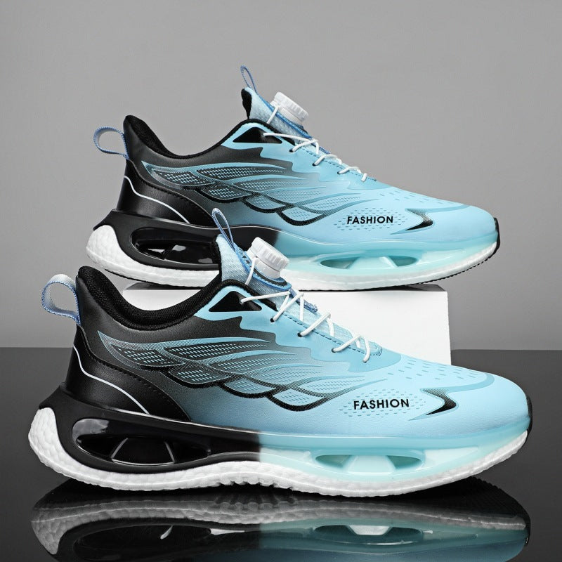 Men's Lightweight Shock Absorption Sneakers – Youth Rotating Button Shoes