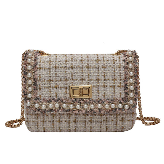 New Fashion Woolen Chain Bag – Western Style One-Shoulder Diagonal Bag