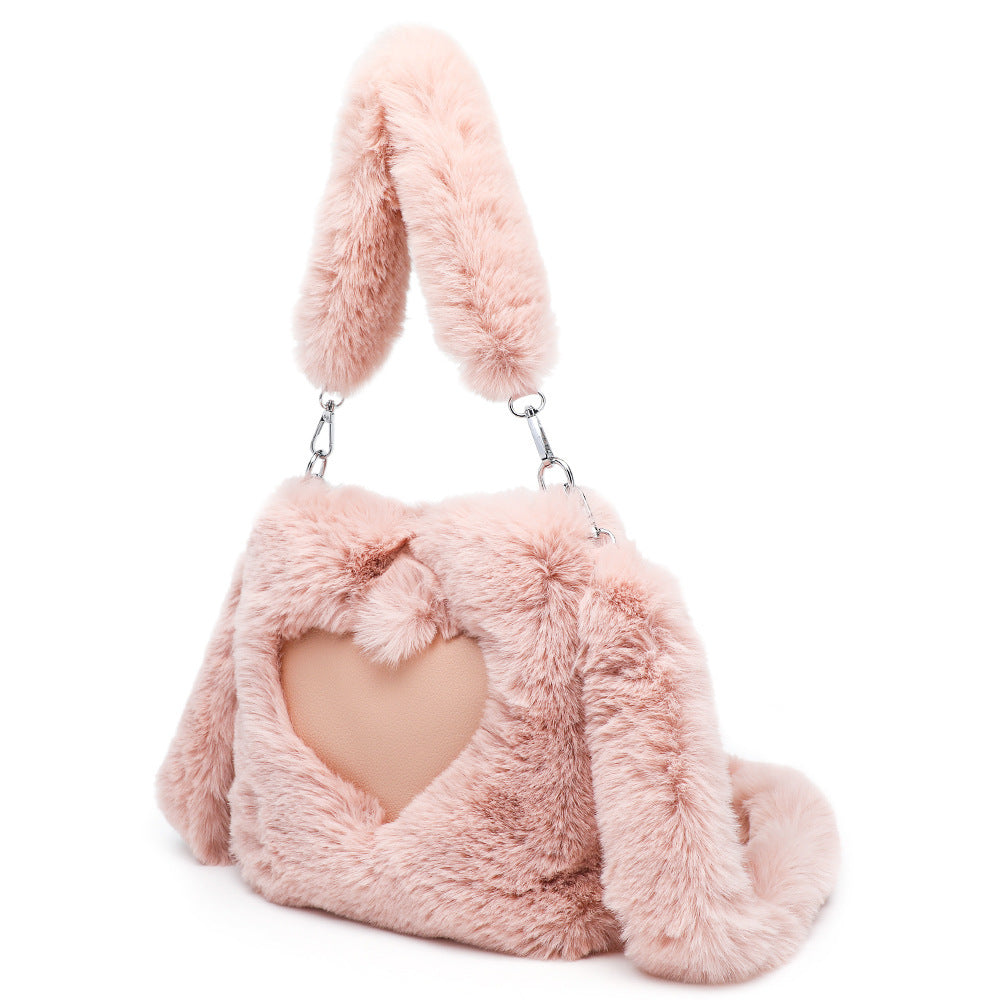 Women’s Plush Shoulder Bag – Fluffy Top-Handle Tote for Autumn Winter
