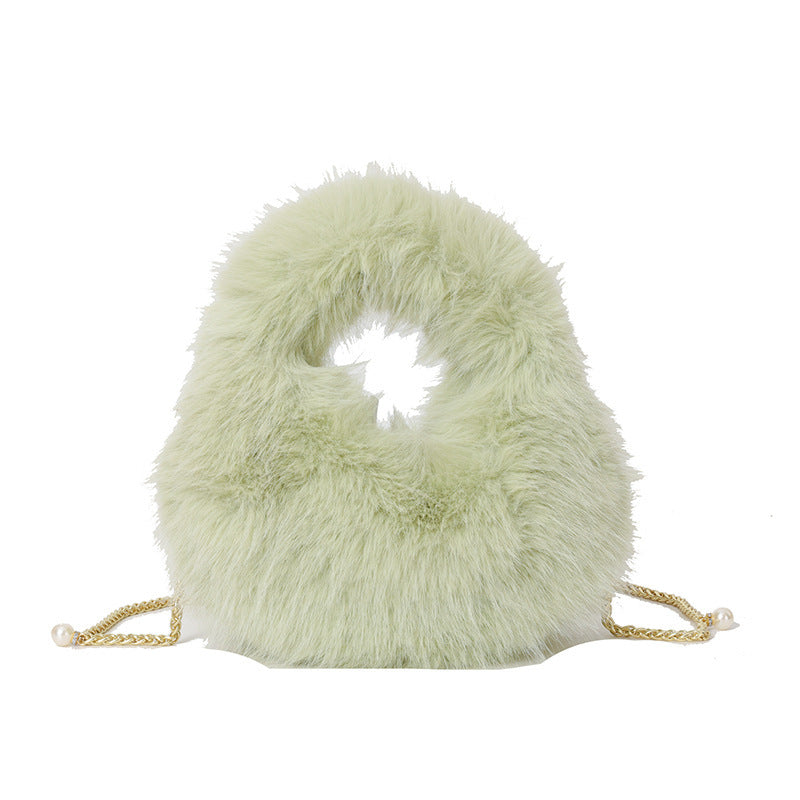 Women’s Plush Handbag – Trendy Hand-Carry Fashion Bag