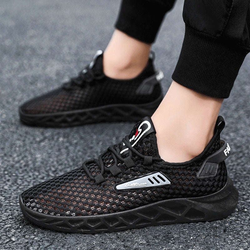 Men’s Summer Mesh Shoes – Breathable Hollow Casual Sports Sneakers