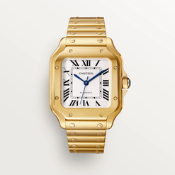 cartier santos yellow gold unisex watch