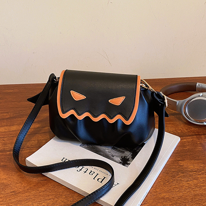 Halloween Pumpkin Crossbody Bag – Funny Cartoon Shoulder Bag for Women
