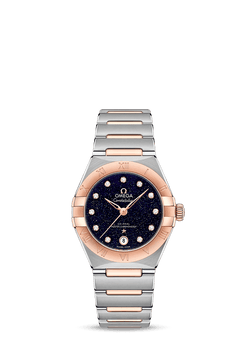 omega constellation co-axial master chronometer stainless steel & sedna? gold & diamonds lady?s watch_1